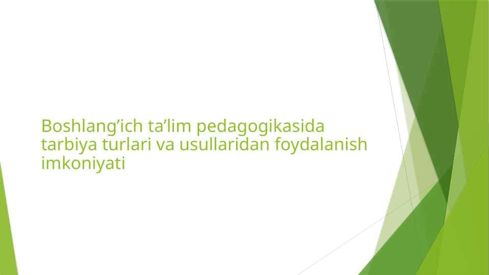 Boshlang’ich ta’lim pedagogikasida