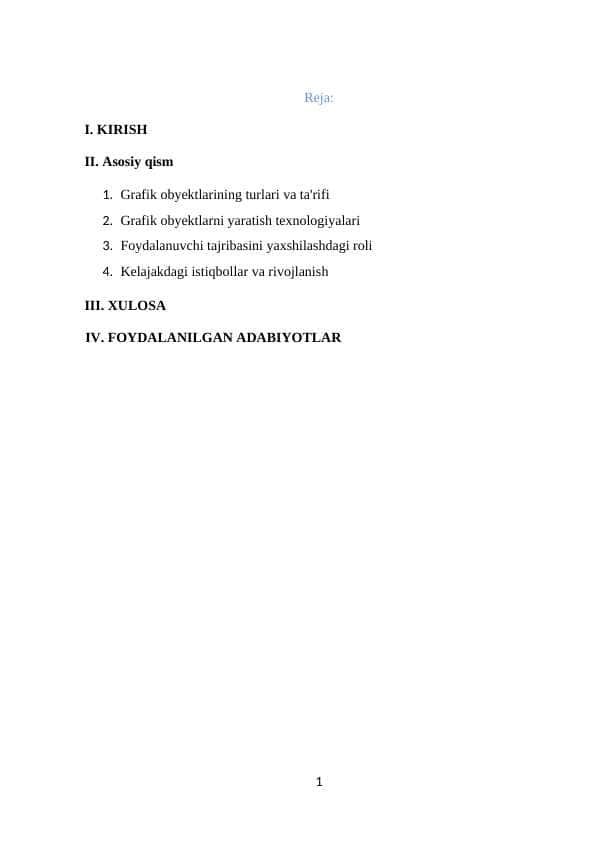 Web sahifalarning grafik obeyktlari