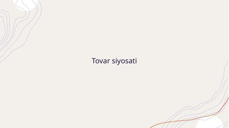Tovar siyosati