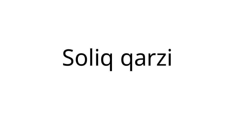 Soliq qarzi