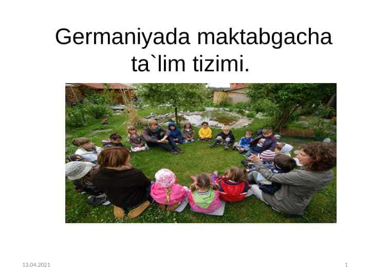 Germaniyada maktabgacha ta`lim tizimi