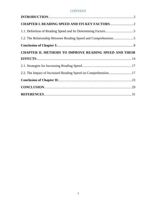 The impact of reading speed on comprehension