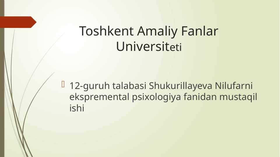 Eksperemental psixologiya