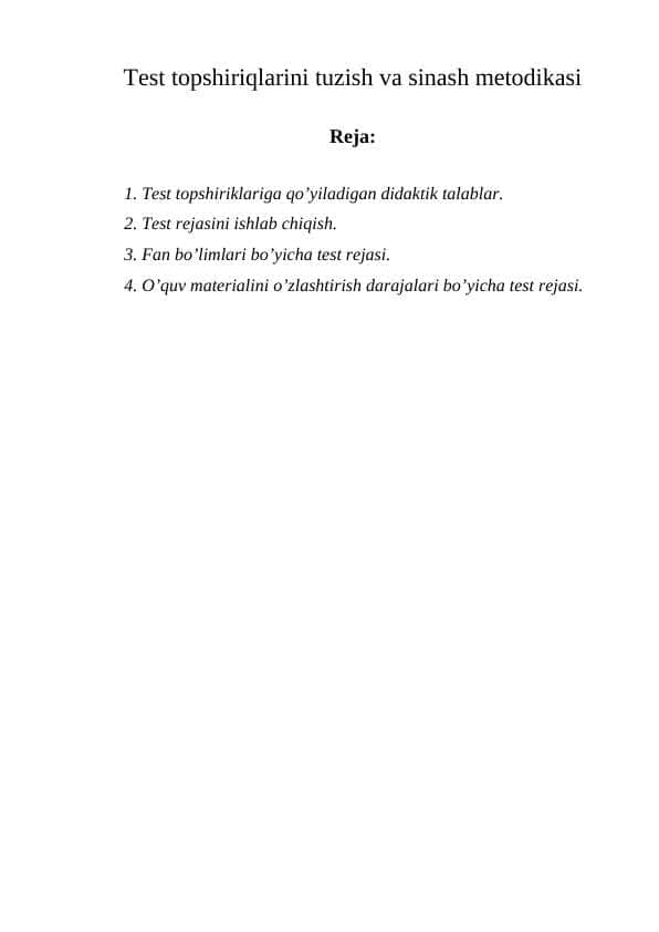 Testing reading comprehension in English as a foreign language