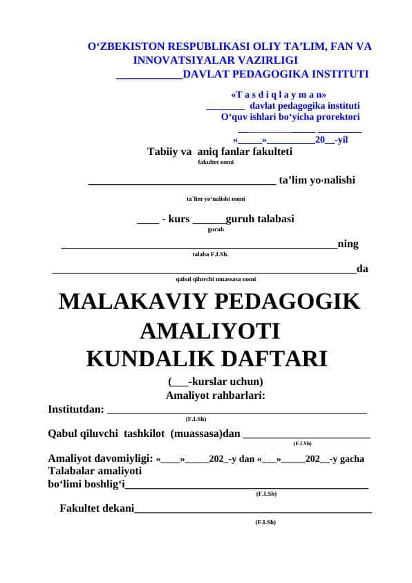 KUNDALIK DAFTARI