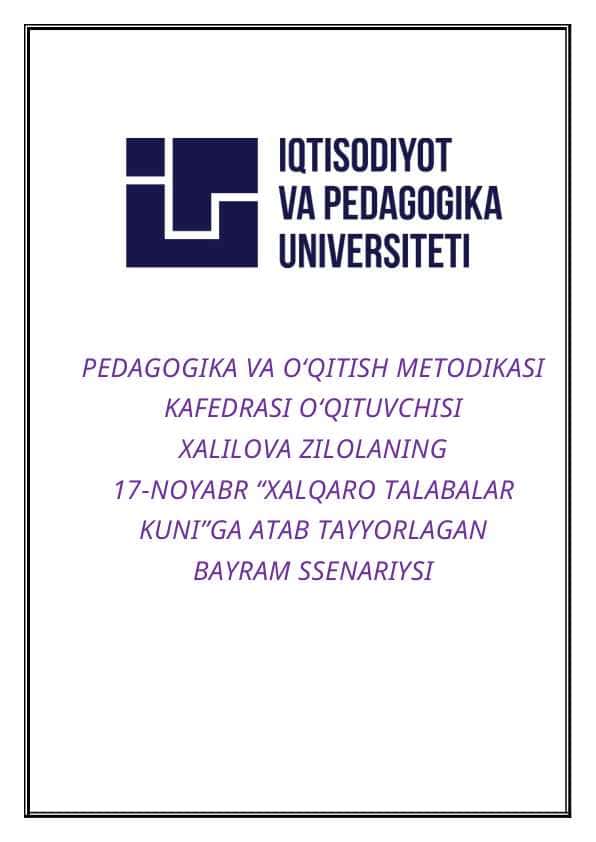 Talabalik mening baxtim.