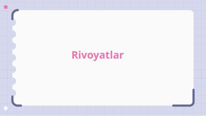 Rivoyatlar