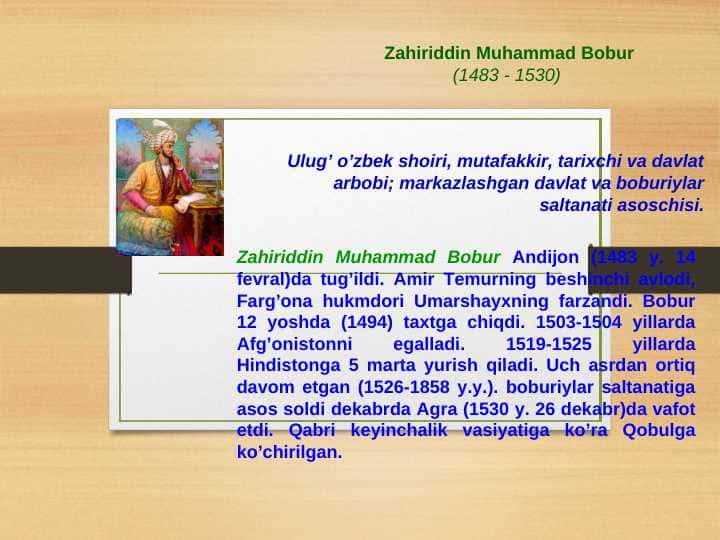 Zahiriddin Muhammad Bobur