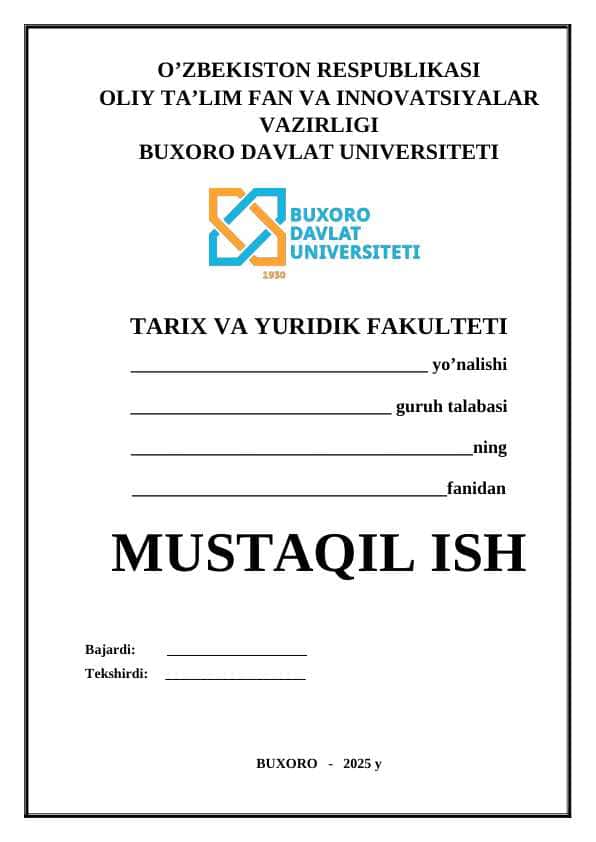 YURIDIK SHAXSLAR BILAN BOG’LIQ UMUMIY QOIDALAR HAMDA MAZMUN-MOHIYATI.