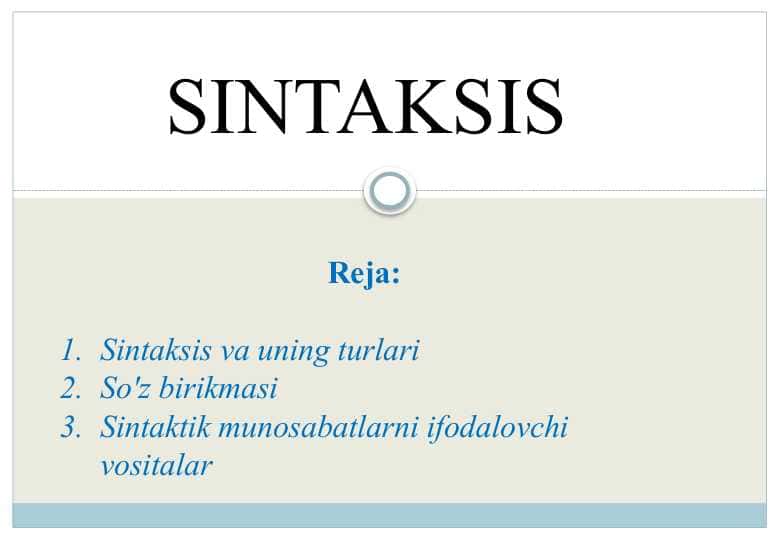 Sintaksis