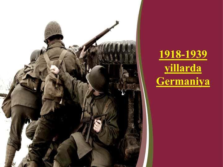 1918-1939 yillarda Germaniya
