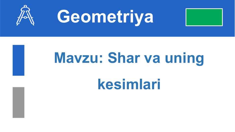 Shar va uning kesimlari