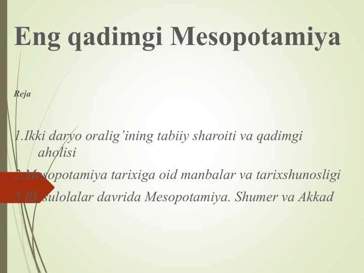 Eng qadimgi Mesopotamiya