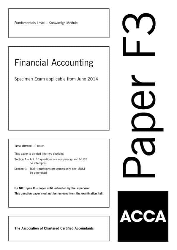 Financial accounting F 3