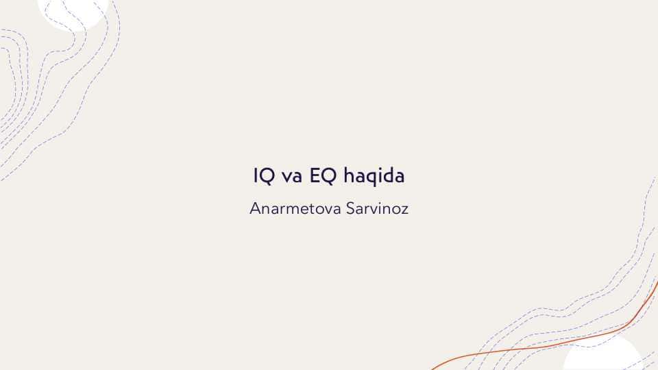 IQ va EQ haqida