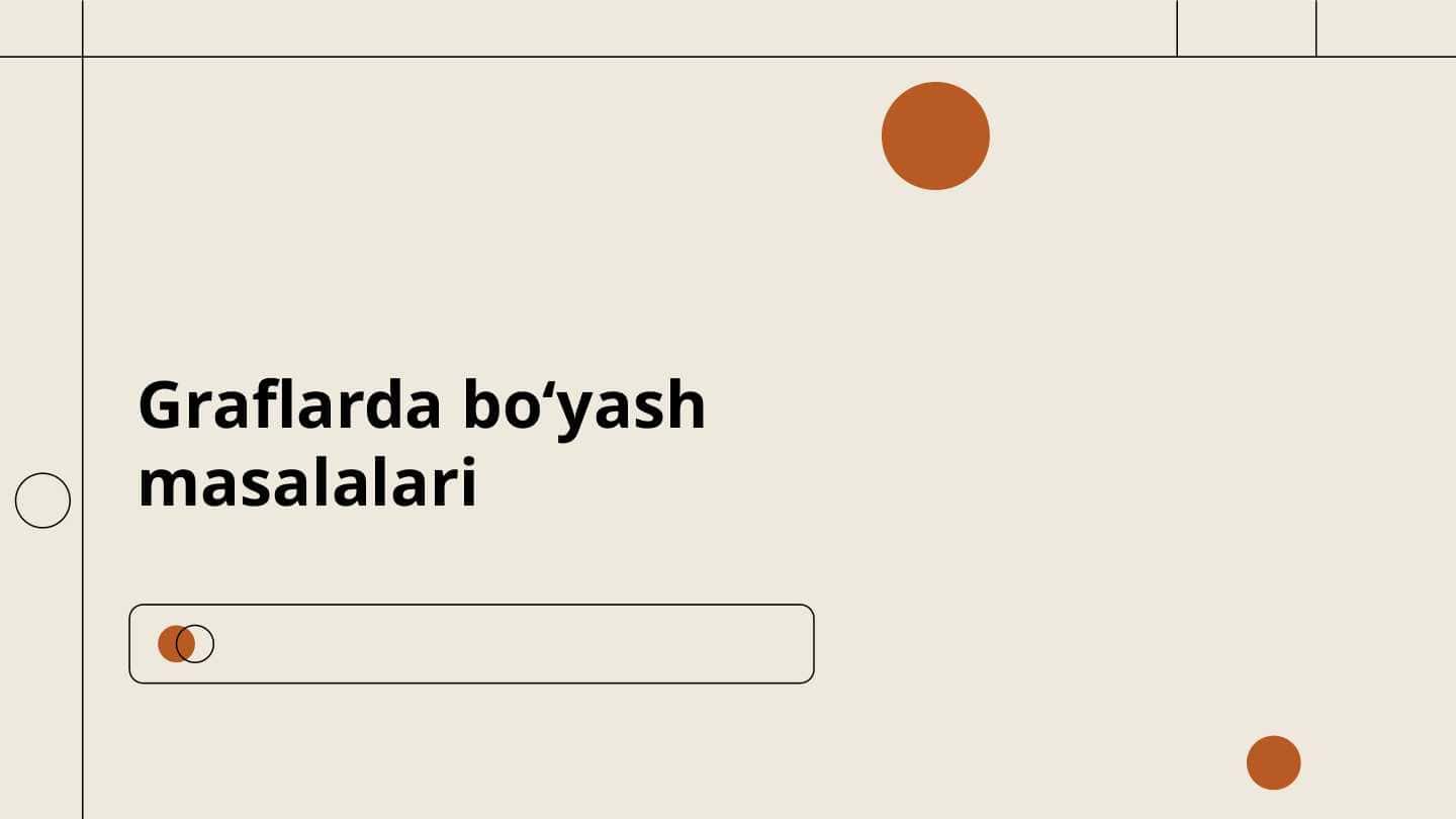 Graflarda boʻyash masalalari