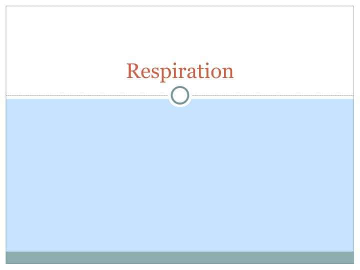 Respiration