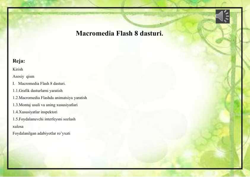 Macromedia Flash 8 dasturi