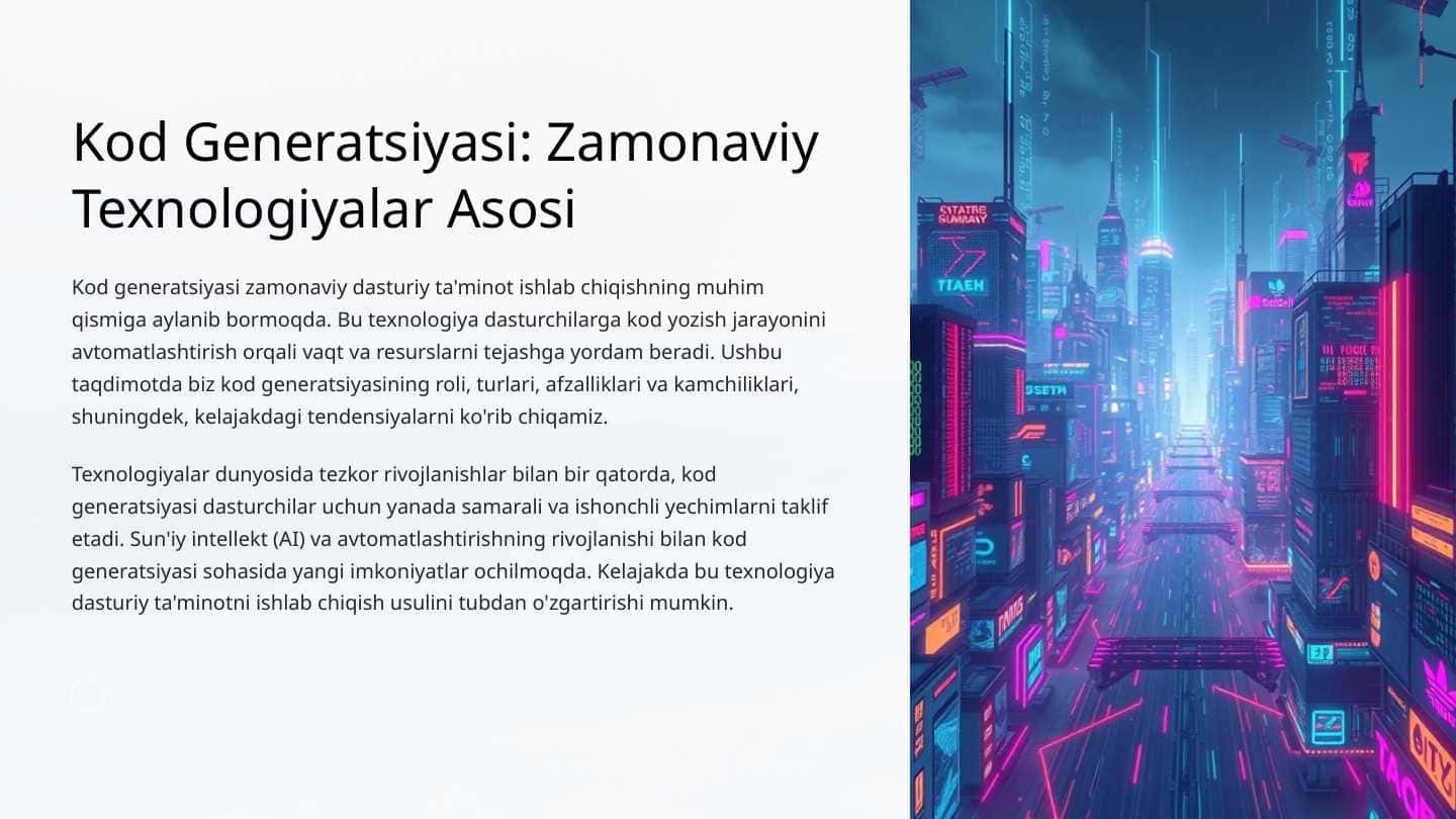 Kod generatsiyasi