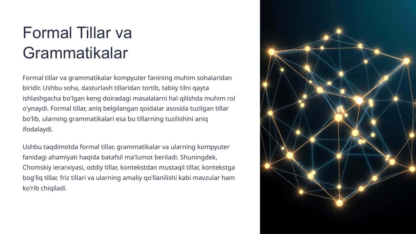 Formal tillar va grammatikalar