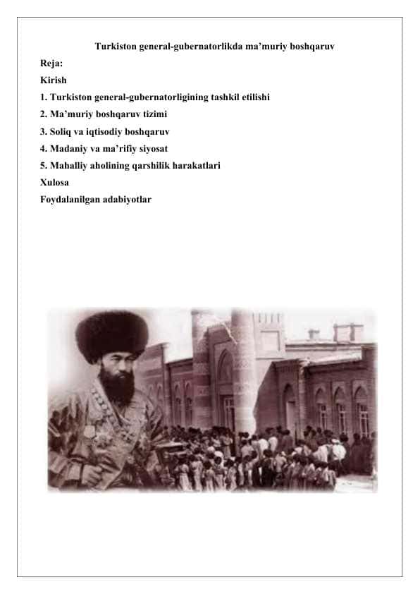 Turkiston general-gubernatorlikda ma’muriy boshqaruv 25