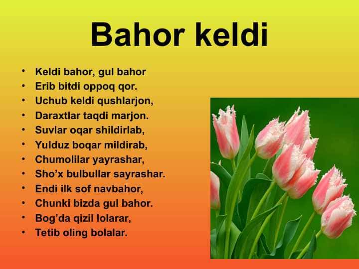 Bahor keldi