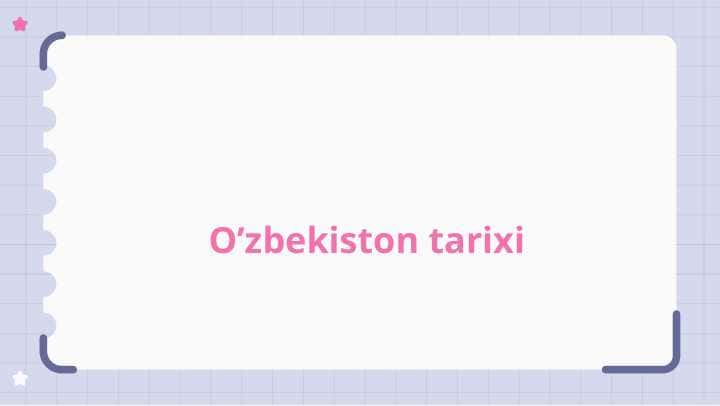 O’zbekiston tarixi