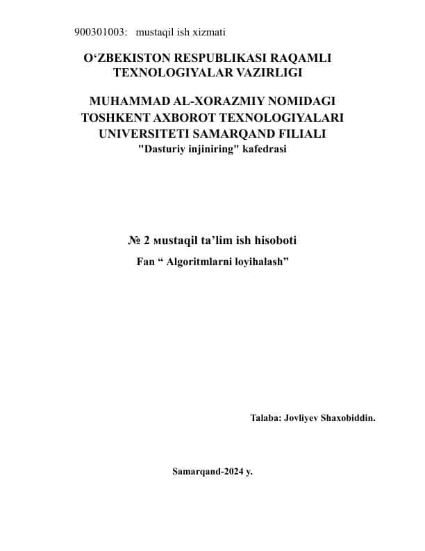 Chiziqli dasturlash masalasining qo’yilishi (maqsad funksiya, chegaraviy shartlar, matematik model) Chiziqli dasturlash (CHD) – bu chiziqli mezonlar va o‘zgaruvchilarning chiziqli bog‘liqligini ifodalovchi ekstremal masalalarni yechish usullarini o‘rganuvchi matematik dasturlashning bir yo‘nalishi hisoblanadi. Chiziqli dasturlash masalasining (CHDM) umumiy qo‘yilishi quyidagi ko‘rinishda shakllantiriladi.