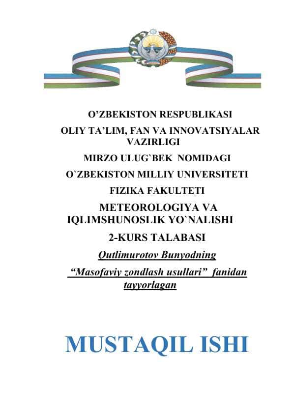 Gamma nurlanishlar kurs ishi
