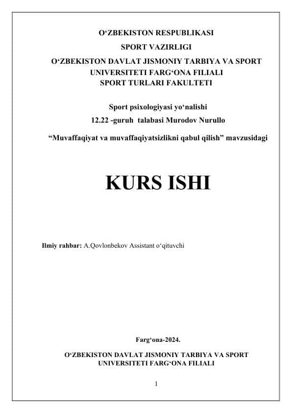 Muvaffaqiyat va muvaffaqiyatsizlikni qabul qilish