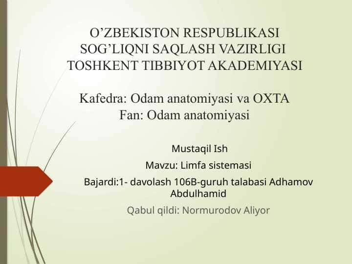 Limfa sistemasi