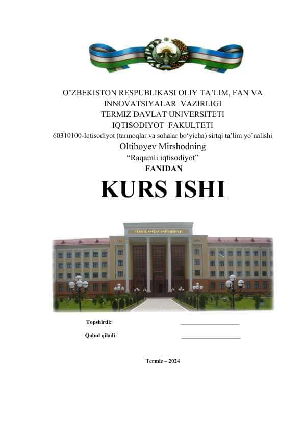 Raqamli iqtisodiyot