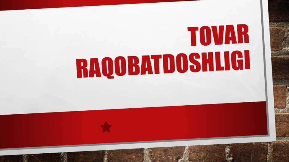 Tovar raqobatdoshligi