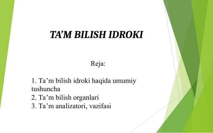 TA’M BILISH IDROKI