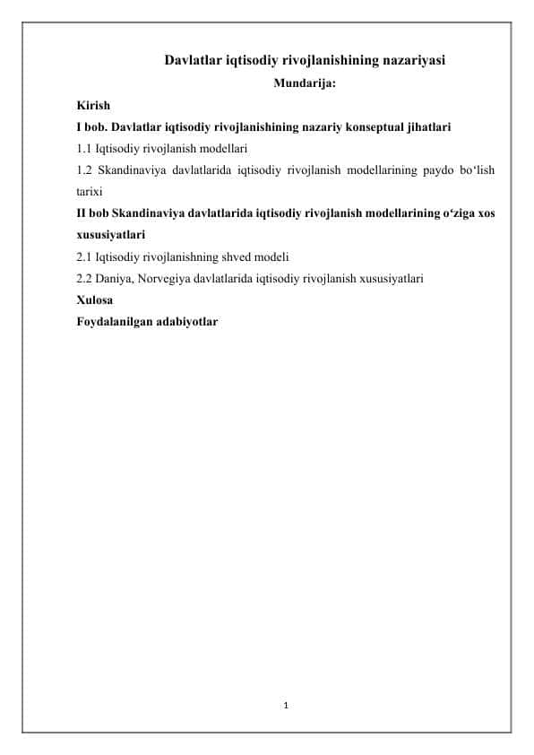 Davlatlar iqtisodiy rivojlanishining nazariyasi