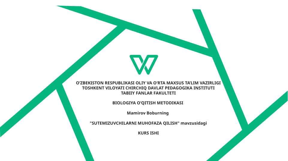SUTEMIZUVCHILARNI MUHOFAZA QILISH