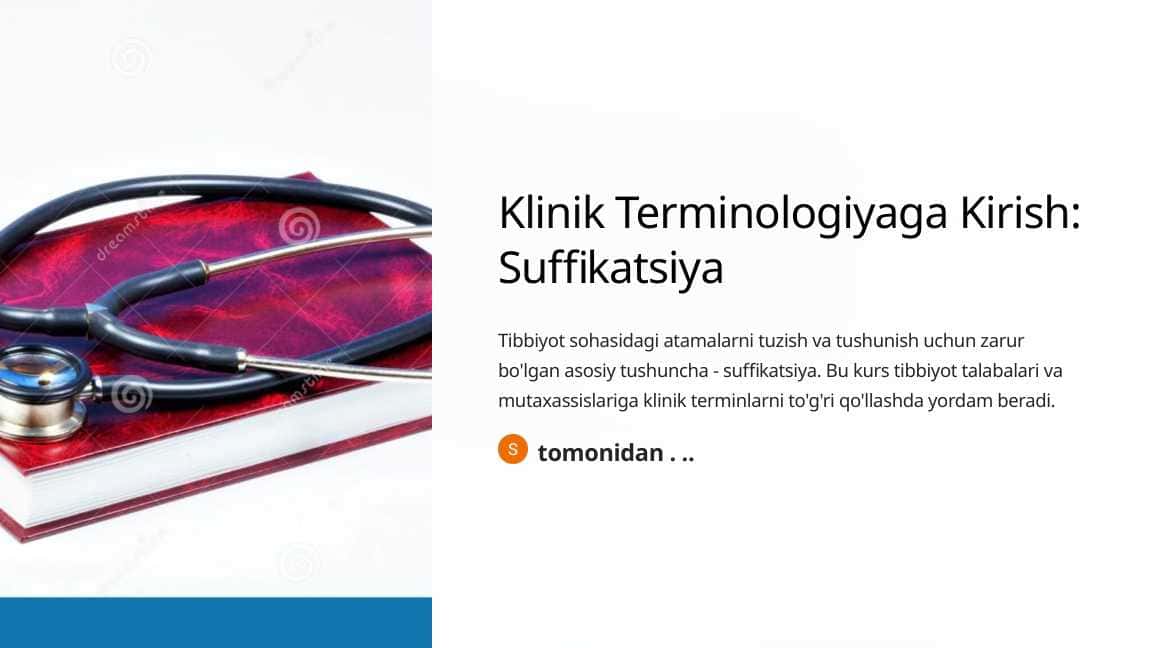 Klinik terminologiyaga kirish suffikatsiya