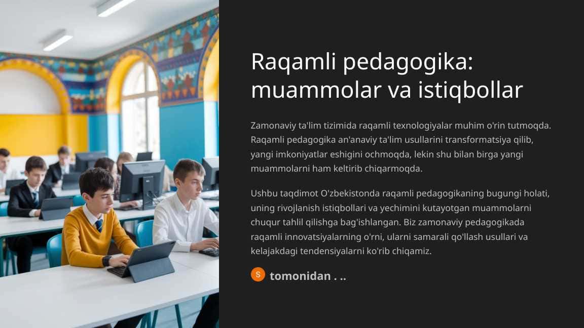 Raqamli pedagogika muammolar va istiqbollar