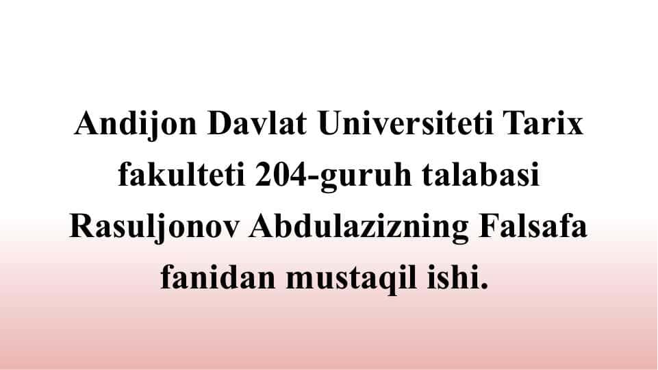 ETIKA fanining paydo bo‘lishi va jamiyatdagi o‘rni