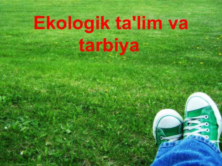 Ekologik ta'lim va tarbiya 2