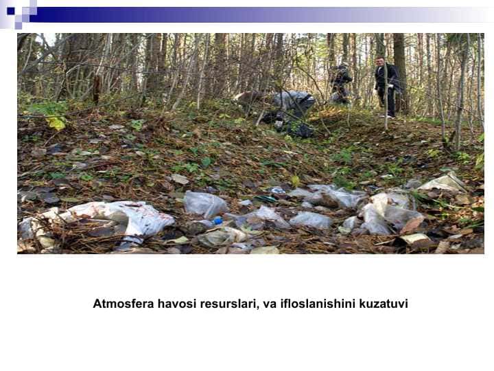 Atmosfera havosi resurslari, va ifloslanishini kuzatuvi