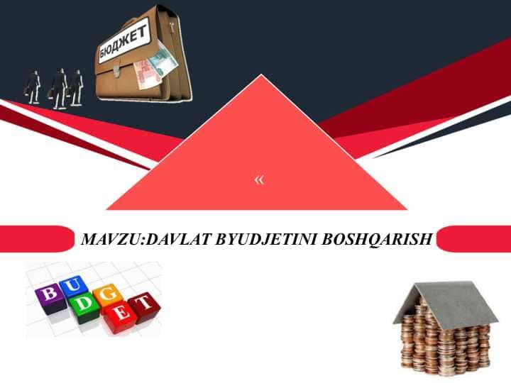 DAVLAT BYUDJETINI BOSHQARISH
