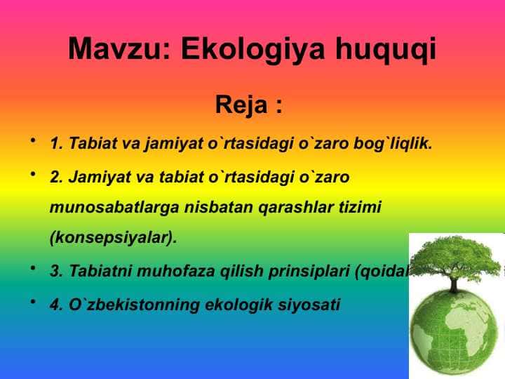 Ekologiya huquqiEkologiya huquqi