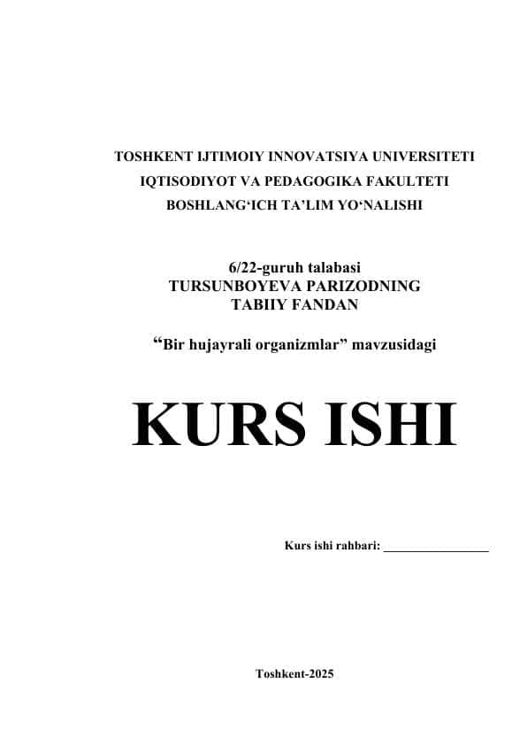Bir hujayrali organizmlar