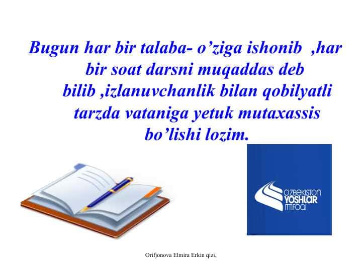 Agarga men yoshlar ittifoqi saqrdori bo’lsam .