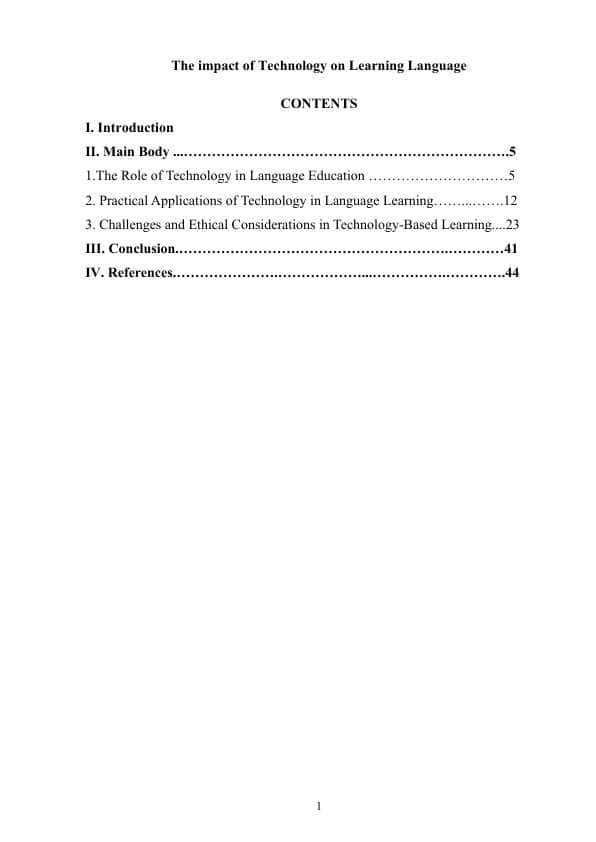 The impact of Technology on Learning Language