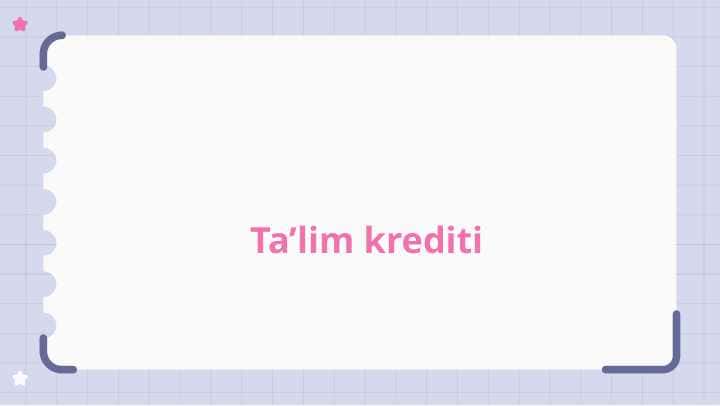 Ta’lim krediti