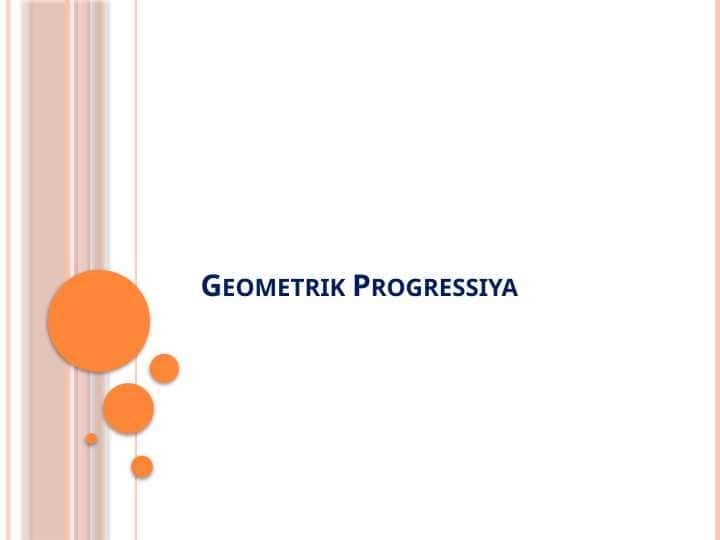 Geometrik progressiya