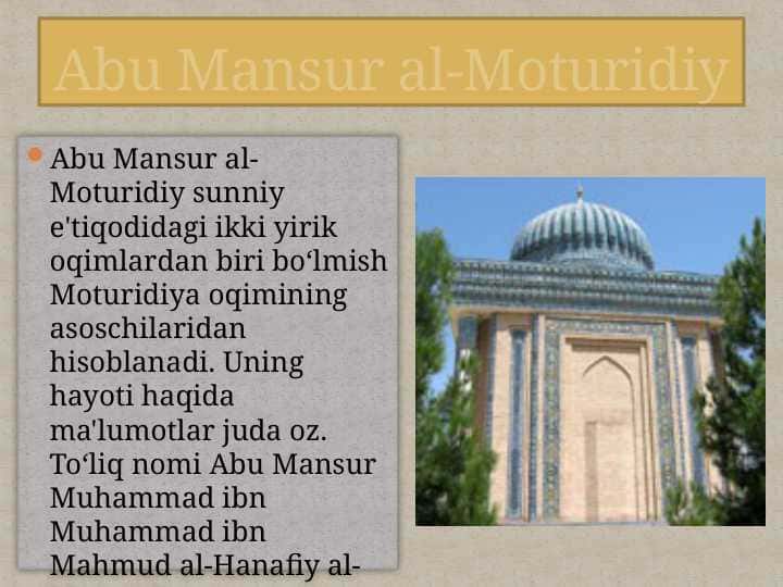 Abu Mansur al-Moturidiy