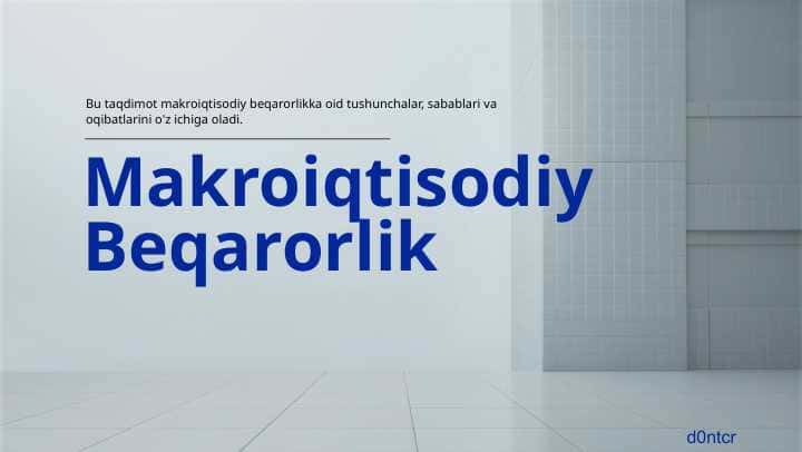 Makroiqtisodiy beqarorlik